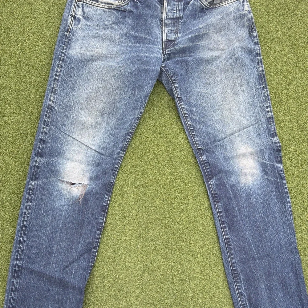 Simon Miller Jeans Mens 34x34 Blue Selvedge Gunnison 001 Narrow Made in USA